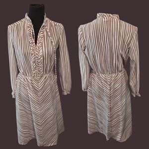 Chic Striped Long Sleeve Dress